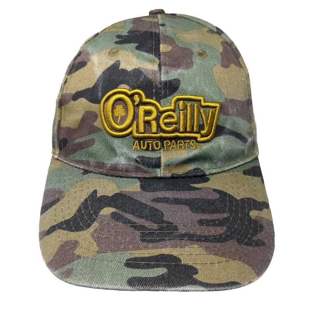 O'Reilly Auto Parts Baseball Cap Green Brown Black One Size Camo Strapback Hat